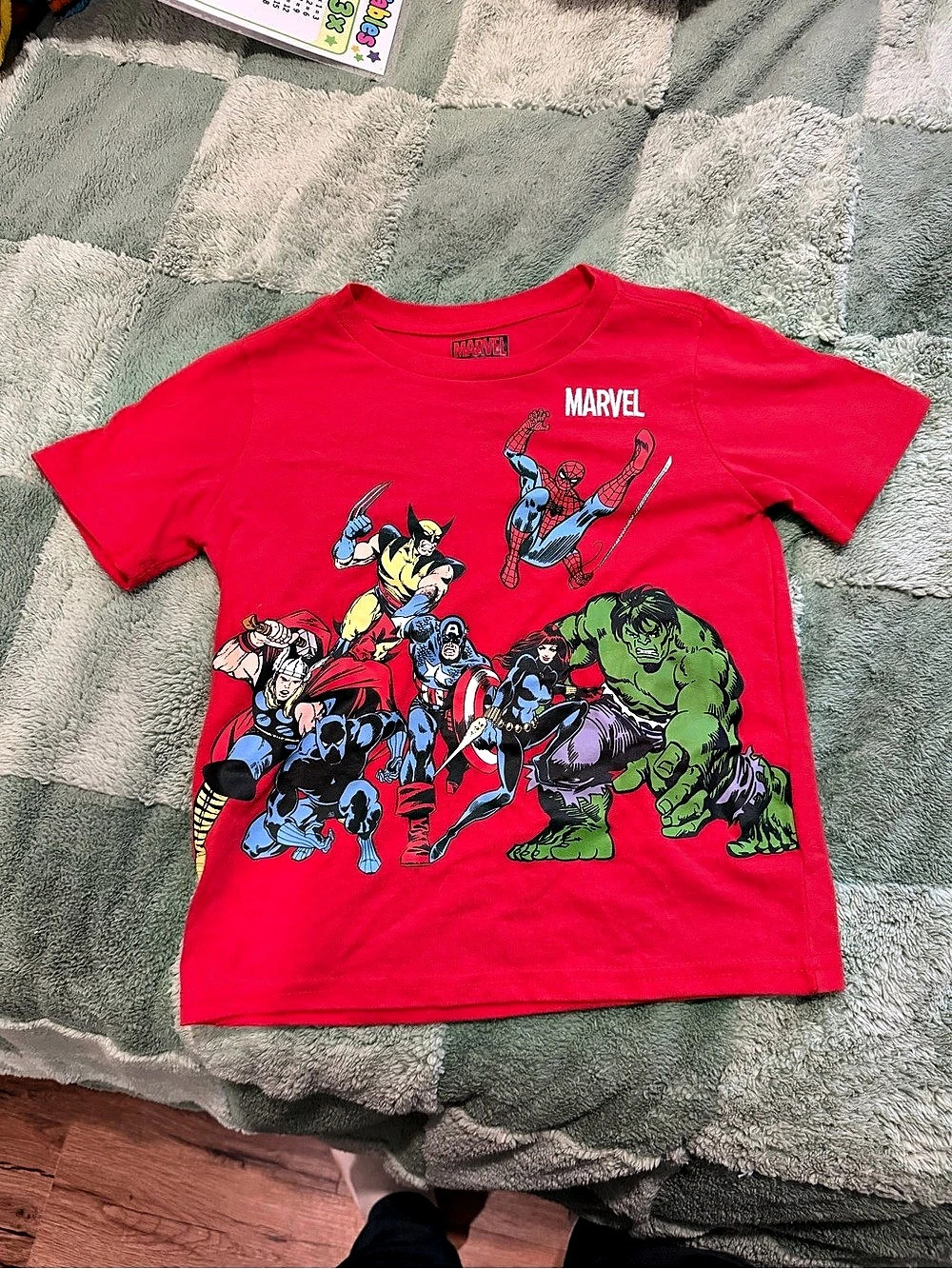 Marvel Avengers Boys Short Sleeve Tee Size 5
